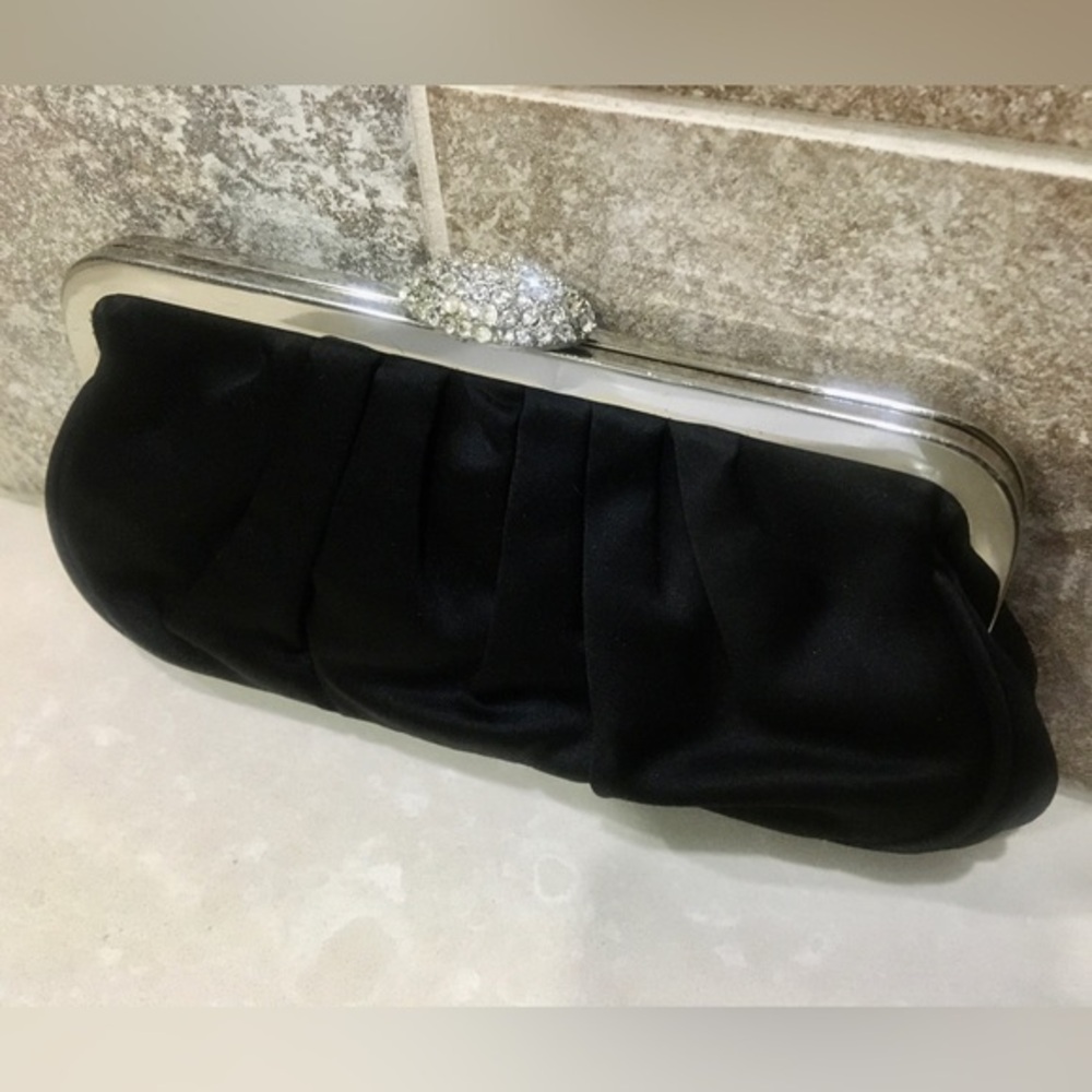 ALDO rhinestone clutch black
